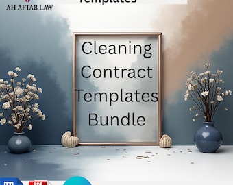 Cleaning Contract Templates Bundle | Residential Commercial Office Janitorial Service Agreements | Editable Business Forms
