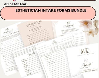 Esthetician Intake Forms Bundle: Editable Spa Client Forms (Digital Download)