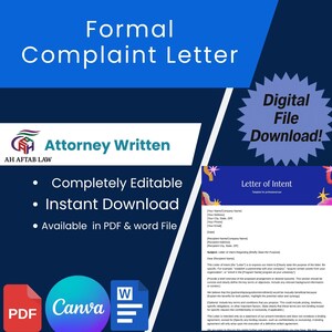 Editable Letter of Intent Template: Business, Real Estate & Job Offers