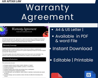 Modelo de Contrato de Garantia Personalizável: Documento Contratual Jurídico Comercial (Word e PDF)