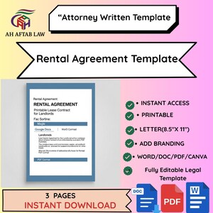 Plantilla de contrato de alquiler: Contrato de arrendamiento imprimible para propietarios (formato Google Docs, Word y PDF)