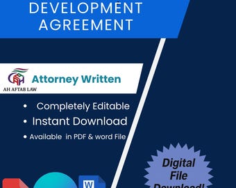 Custom Software Development Agreement Template | Freelance Contract | Legal Agreement for Developers