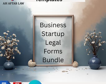 Business Startup Legal Forms Bundle: LLC Formation, Contracts, Policies Templates - Word & PDF Kit