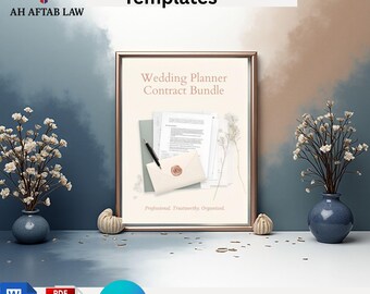 Wedding Planner Contract Bundle | Editable Legal Templates | Wedding Planning Service Agreement | Vendor Coordination Forms