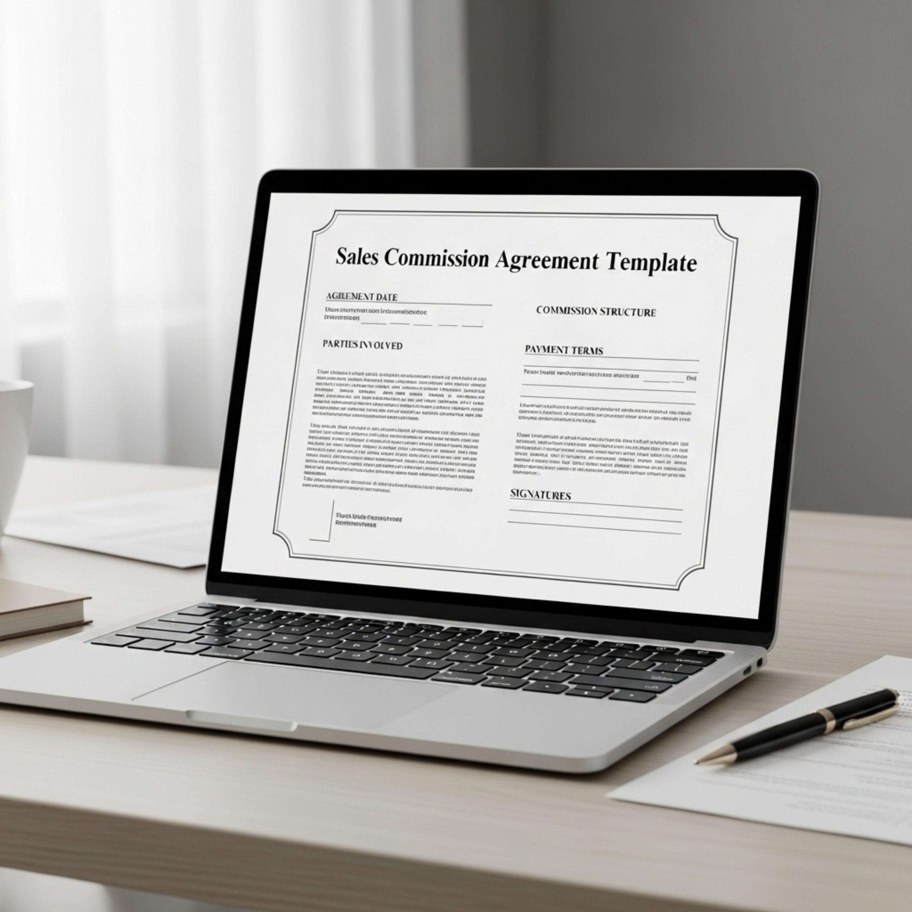 Sales Commission Agreement Template | Editable Canva Contract ...