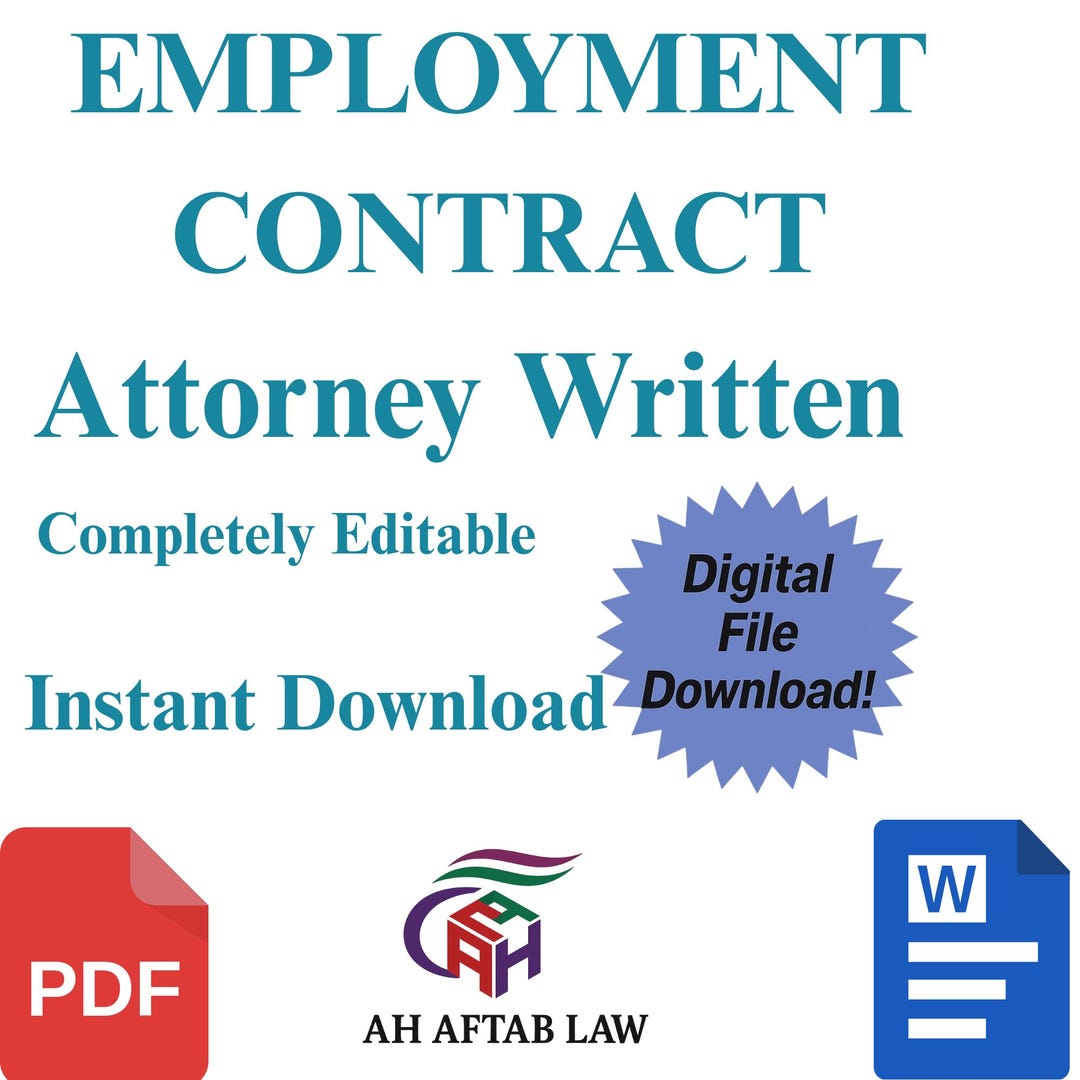 Customizable Employment Contract Template - Professional Agreement for ...