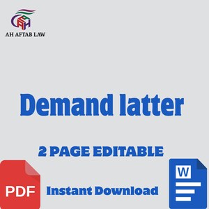 Plantilla de carta de demanda / Formulario legal editable, redactado por un abogado / Formato imprimible en Word y PDF / Descarga instantánea