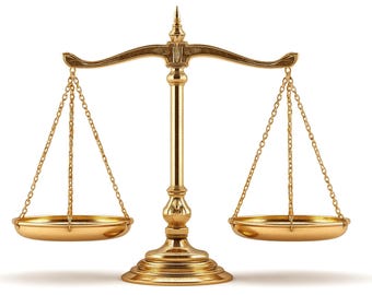 Scales of Justice Art Print, Lawyer Office Decor (Digital Download)