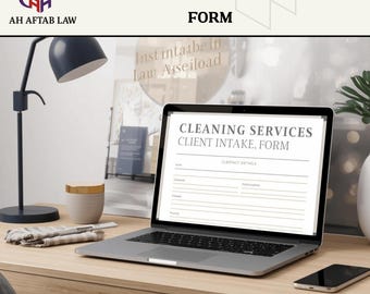 Cleaning Services Client Intake Form Template: Editable Canva Design (Digital Download)