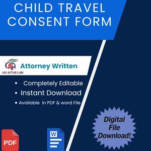 Child Travel Consent Form | Easy Downloadable Template for Family Adventures