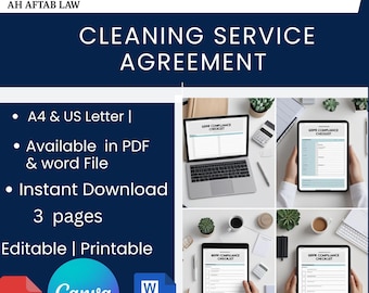 Modelo de lista de verificação de conformidade com o RGPD para impressão, guia de proteção de dados editável, download instantâneo para pequenas empresas.