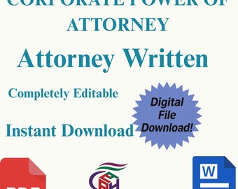 Formulário Profissional de Procuração Corporativa | Modelo de Contrato Legal Editável para Empresas e Diretores de Conselhos de Administração