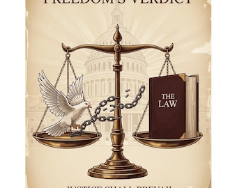 Freedom's Verdict Law Poster • Legal Quote for Lawyer Office (Printable or Physical Print)