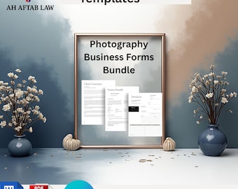 Photography Business Forms Bundle | Editable Contract Templates (PDF, Word)
