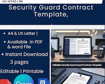 Security Guard Contract Template: Editable Security Service Agreement (PDF Download)