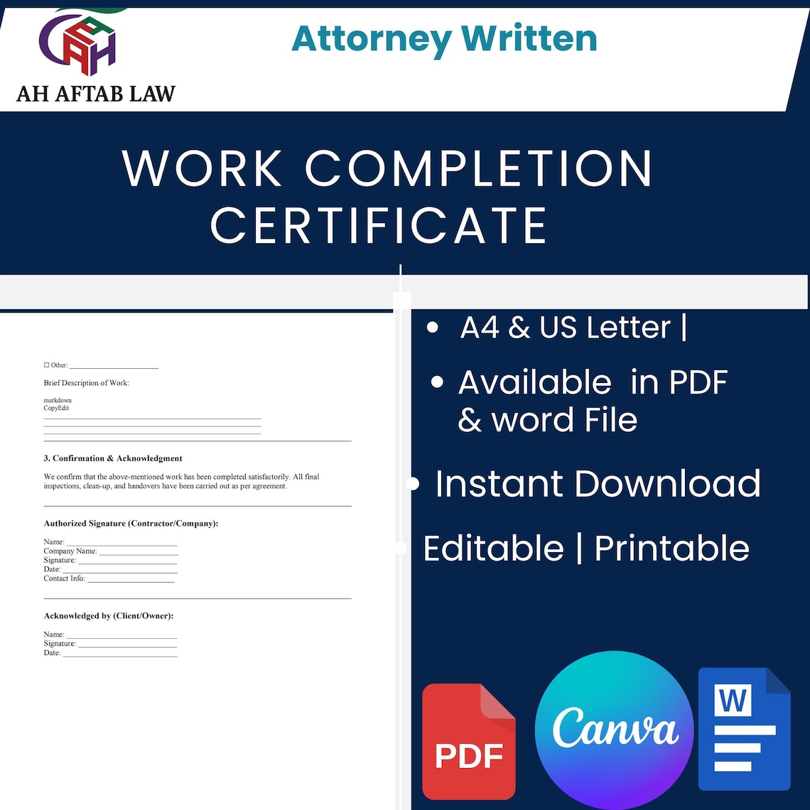 Work Completion Certificate Format,work Completion Certificate Word ...