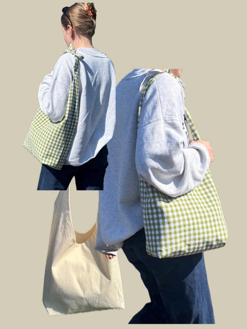 Slouch Tie Bag Schnittmuster - PDF-Download, Anfänger freundlich, DIY Schultertasche Schnittmuster Bild 6
