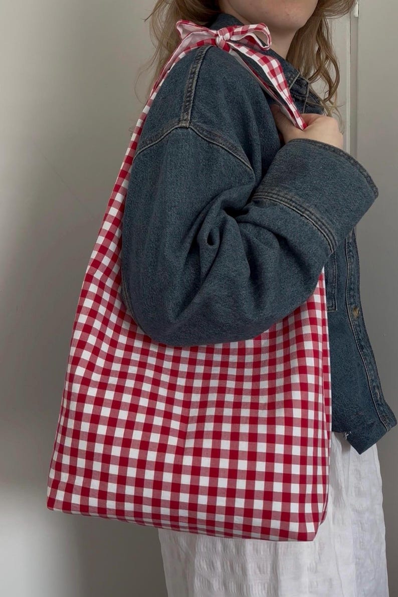 Slouch Tie Bag Schnittmuster - PDF-Download, Anfänger freundlich, DIY Schultertasche Schnittmuster Bild 4