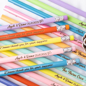 Personalized Name Pencils, Custom Engraved Back to School Supplies, First Day Gift for Teacher or Student, Journaling and Planner Supplies