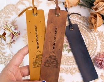 Custom Leather Bookmark with Name, Personalized Birthday Gift for Book Lovers, Bridesmaid Gift, Wedding Gift