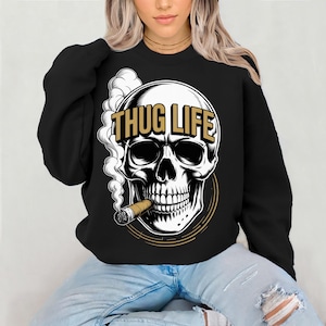 Thug Life PNG Shirt Design, 90s Rapper Meme Skeleton Clipart, Digital Download Hip Hop Shirt PNG, Golden Girls Thug Life Png