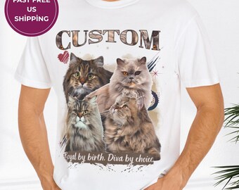 Custom Bootleg Rap Tee Dog Shirt with Photo Collage | Retro 90s Pet Gifts | Funny Comfort Colors Apparel