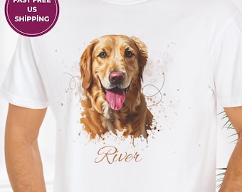 Custom Pet Portrait Shirt: Personalized Dog Cat Photo Tee - Comfort Colors