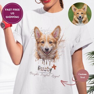 Custom Pet Memorial Shirt, Personalized Dog, Cat Photo Tee, Vintage Pet Portrait Gift,  Custom Face Shirt for Pet Lovers, Custom Dog Shirt