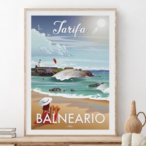 Póster BALNEARIO TARIFA en papel mate con marco