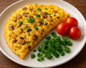 Mushroom & Potato Omelet
