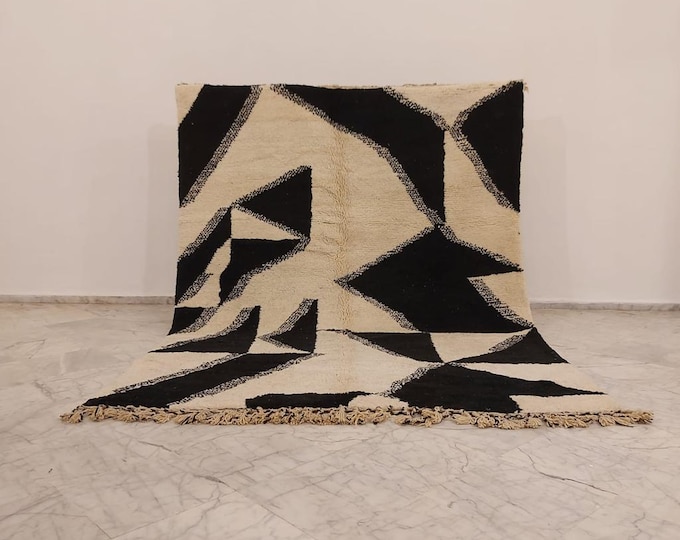 Featured listing image: Custom rug - Berber Moroccan rug - Beni ourain style rug - Moroccan handmade rug - Free shipping rug - Bohemian carpet bath - Morocco rugs