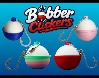 3D Printed Bobber Clicker Keychain | Fishing Fidget Clicker | Fisherman Gift