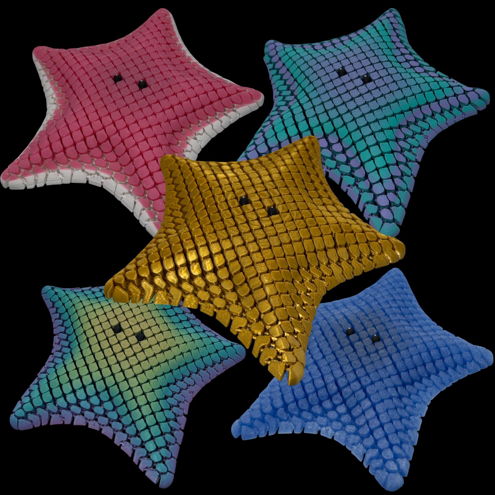 Betsie the Bat Sea Star 3d Printed Starfish Stress Relief Fidget - Etsy