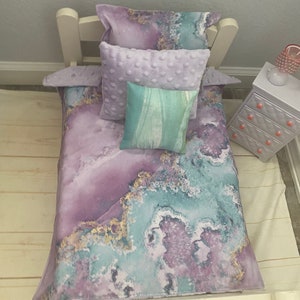 Geodes Rock Print 18 inch Doll Bedding Set/4 image 4