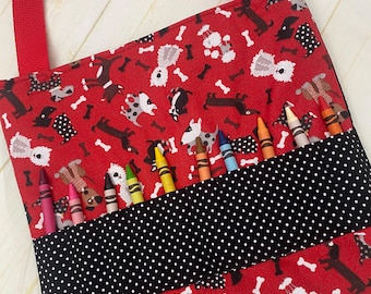 Dogs Puppies Crayon Art Tote Bag