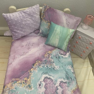 Geodes Rock Print 18 inch Doll Bedding Set/4 image 7