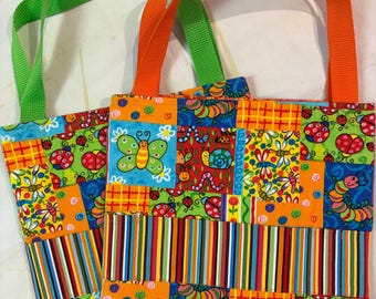 Insects Butterflies Crayon Art Tote Bag