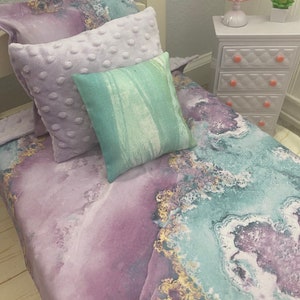 Geodes Rock Print 18 inch Doll Bedding Set/4 image 5