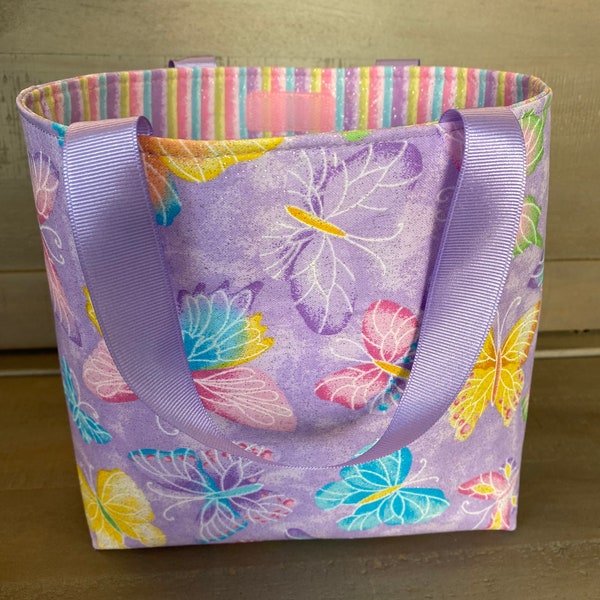 Purple Butterfly  Tote Bag Toddler/Child size