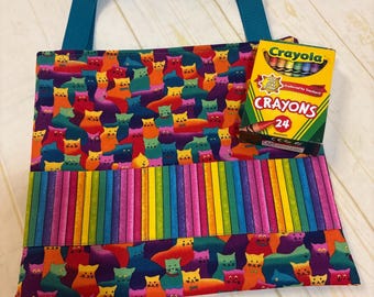 Cats Crayon Art Tote Bag