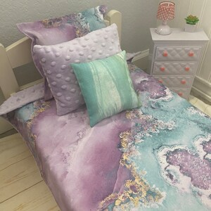 Geodes Rock Print 18 inch Doll Bedding Set/4 image 6