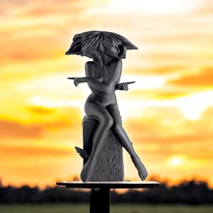 Gemini Zodiac Statue – Astrology Decor – 23 cm Handmade Gemini Figurine – Horoscope Gift – Gemini Sculpture for Home