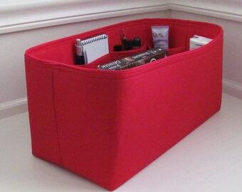 PURSE ORGANIZER Speedy 30.. (11"L x 6"d x 5.5"t) ...Purse Insert / Shaper . . Red.. .. Strong and Durable