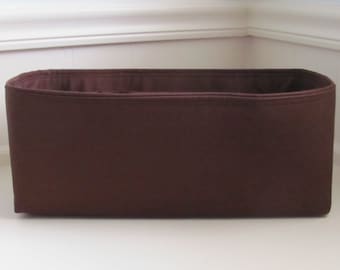 MEDIUM Purse Insert ORGANIZER Purse Shaper (4"-5" Width/Depth)  . . Chocolate Brown.. .. Strong and Durable -  Inside Pockets Only