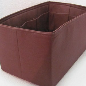 Se adapta a la bolsa grande LePliage (11,5 x 7 x 5) para un aspecto desgarbado / Marrón chocolate / Listo para enviar / Organizador de insertos para carteras. Resistente y duradero - N.º 18A