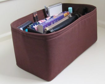 Fits Speedy 35 ...Purse Insert ORGANIZER Purse Shaper . .Chocolate Brown.. .. Strong and Durable ..13x6x6 | Original or Contour