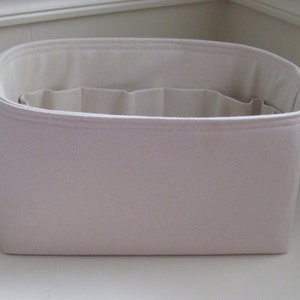 MEDIUM Natural Canvas 4 to 5 Width/Depth ..Purse ORGANIZER Insert Purse Shaper . .Strong/Durable No Sag image 2