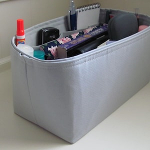 TALL Purse ORGANIZER insert  SHAPER. . .  Grey Purse Insert ..., Strong/Durable -6 Tall sizes (7&quot; tall)