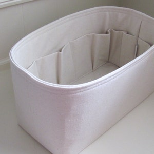 MEDIUM Natural Canvas 4 to 5 Width/Depth ..Purse ORGANIZER Insert Purse Shaper . .Strong/Durable No Sag image 4