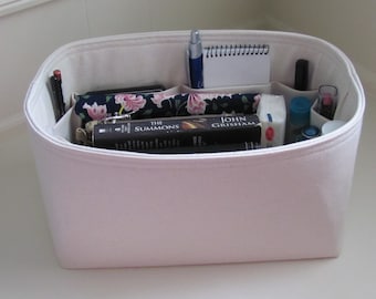 MEDIUM Natural Canvas (4" to 5" Width/Depth)  ..Purse ORGANIZER Insert Purse Shaper . .Strong/Durable -No Sag